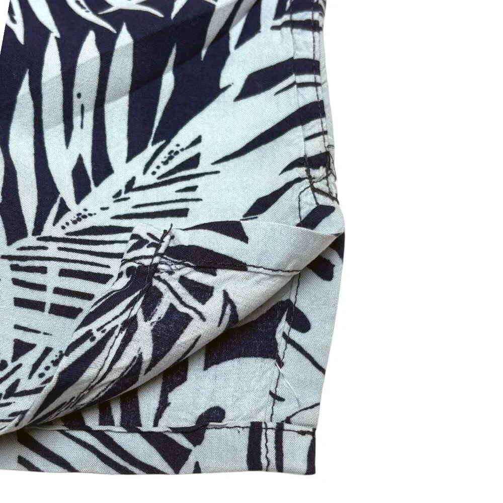 The Rail Blue Rayon Tropical Print‎ Button Down Hawaiian Shirt